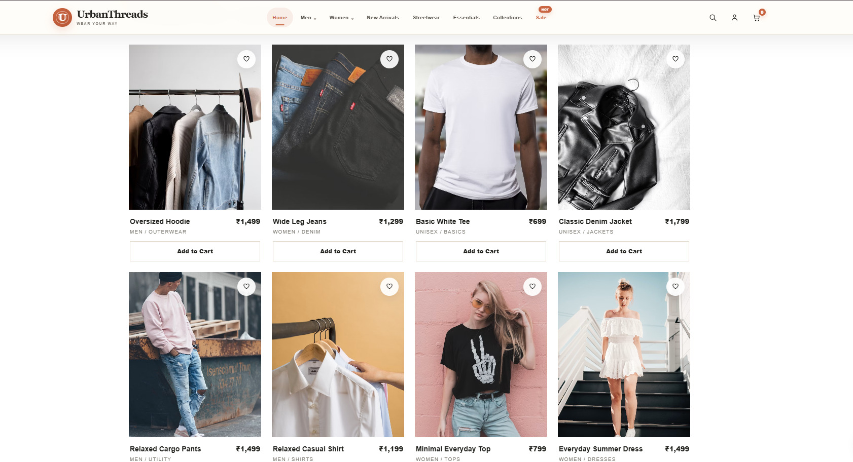 Clothing E-Commerce Website